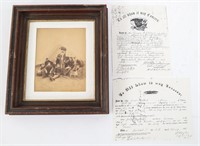 CIVIL WAR US ARMY PHOTOGRAPH & DISCHARGE PAPERS
