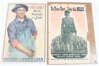WWI - WWII US HOMEFRONT POSTER LOT OF 2