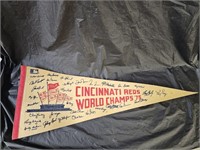 Vintage Cincinnati Reds World Champs Pennant