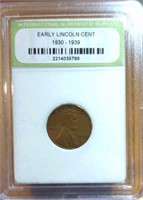 Slabbed 1939 Lincoln wheat penny