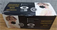 Black 50 piece disposable masks