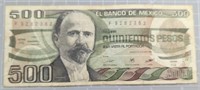 500 quientos pesos Mexican bank note
