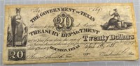 The government of Texas Treasury department $20