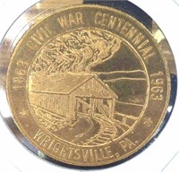 Civil war centennial coffee souvenir token