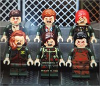 Six character zombie Lego style building block