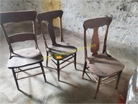 3 Wooden Chairs