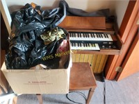 Room Contents - Piano, Wooden Stand, Decor, Etc.
