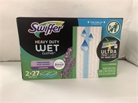 (34xbid)Swiffer 2pk Heavy Duty Wet Cloths