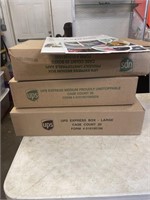 3 cases UPS boxes - 2 medium and 1 large