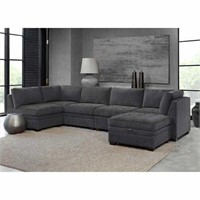 Thomasville Tisdale Fabric Sectional with Ottoman