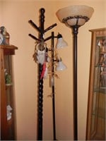 Coat Tree & Pole Lamps