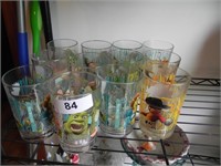 Collection of 12 Shrek Glasses