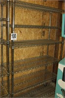 Wire Shelving on Casters 6' x 4' x 18"