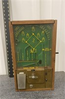 Early MLB Baseball 1 Cent Gum Ball Pinball Machine