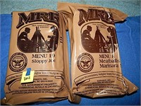 2ct MREs Sloppy Joe & Meatballs w/ Marinara Sauce