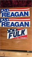 Reagan Bumper Stickers, Fulk US Congress Bumper