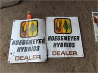 (2) Hoegemeyer Double Sided Seed Signs