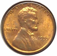 Uncirculated 1955 Lincoln wheat Penny