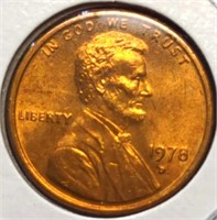Uncirculated 1978 d. Lincoln wheat penny
