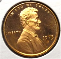 Proof 1973s Lincoln wheat Penny