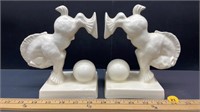 Pair of Spode Stallion Bookends with surprise