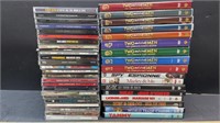 Assortment of DVD movies and music CD's