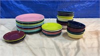 Fiesta plates and bowl set