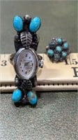 Turquoise Watch ring and vintage ring