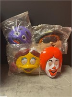 Rare Vintage Australian Plastic Halloween Masks