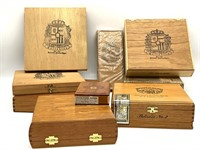 Wood Cigar Boxes 8” x 8” and Smaller
