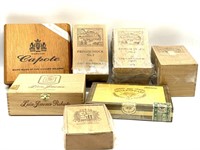 Wood Cigar Boxes 8” x 7” and Smaller