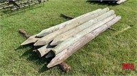 10 – Assorted Treated Sharpened Fence posts