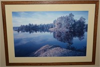 Framed Rainy Lake Boundary Waters MN Photograph
