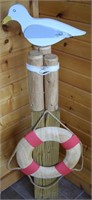 Handcrafted Nautical Totem: Seagull Life Preserver