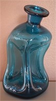 Holmegaard Kluk Kluk Blue Art Glass Decanter 8"t