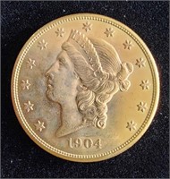 1904-S DOUBLE EAGLE CORONET GOLD COIN