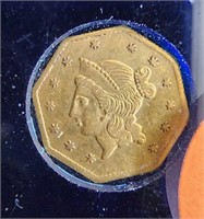 1854 $1 CALIFORNIA GOLD COIN