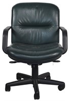 TUFTED / BOLSTERED LEATHER EXECUTIVE OFFICE CHAIR