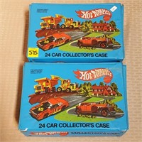 Lot of 2 1980 Hotwheels 24 Car Collector Cases