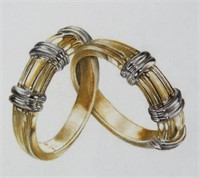EVA CELLINI 1925-2017 JEWELRY DRAWING RINGS SIGNED