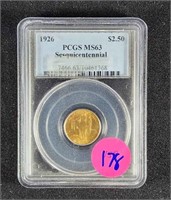 1926 $2.50 SESQUICENTENNIAL GOLD COIN MS63 PCGS