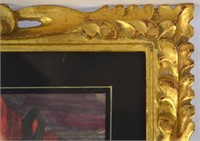 FINELY CARVED & GILT PAINTING FRAME W PORTRAIT