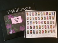 WILDFLOWERS ALBUM WITH STAMPS UNMOUNTED