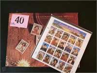 LEGENDS OF THE WEST ALBUM WITH STAMPS UNMOUNTED