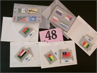 ASSORTED UN MINT FLAG STAMPS