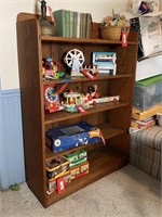 Oak Five Shelf Bookcase