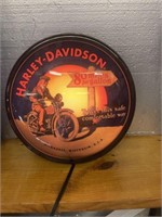 Harley Davidson sign with light