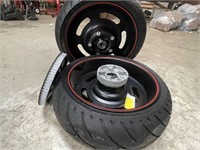 3 pc v rod wheel/ tire set