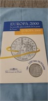 (1) 2000 Europa Silver Coin