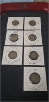 (7) Assorted Vintage Nickels